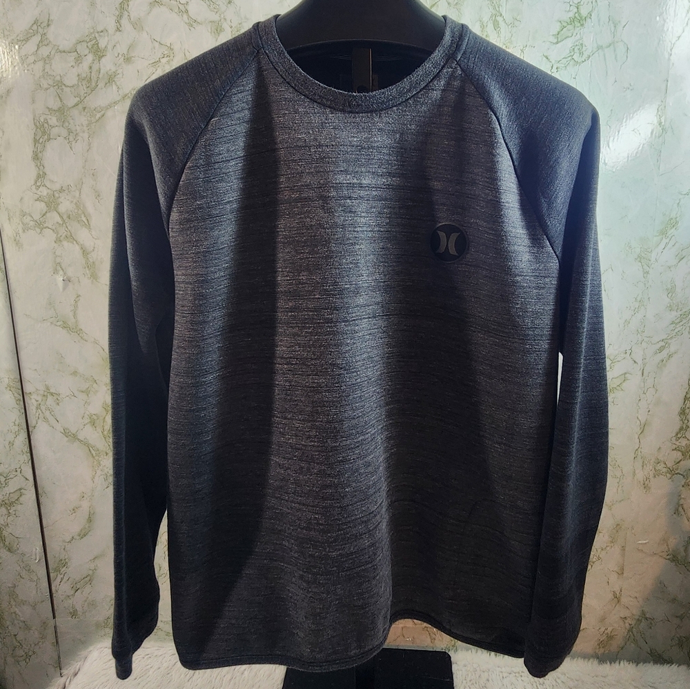 HURLEY 2 Tone Gray Crew Sweatshirt